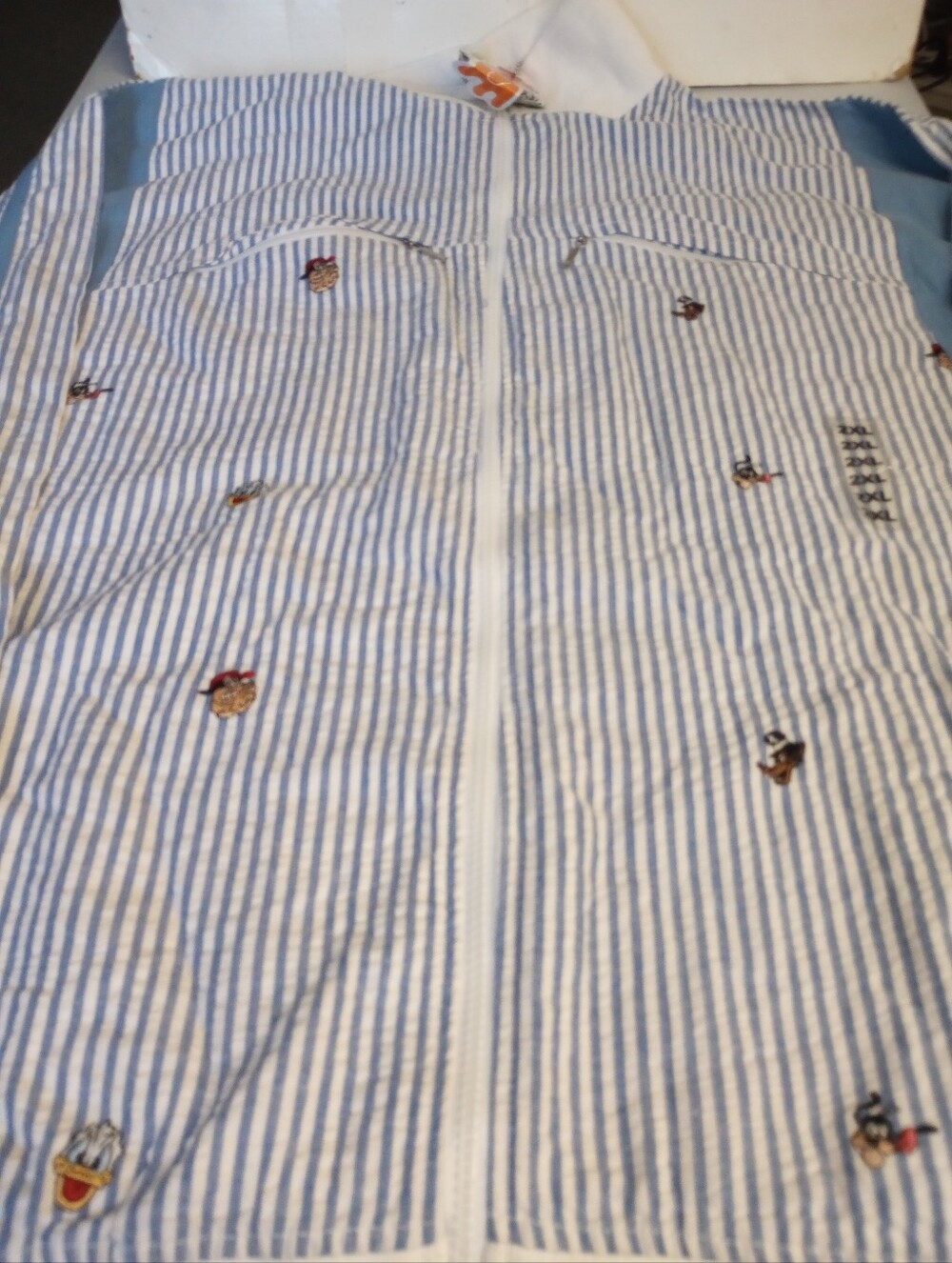 18 Twenty Eight For Disney Blue & White Striped Full Zip Jacket Size 2X-LARGE